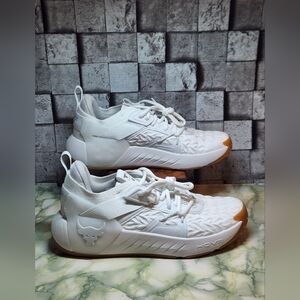 Under Armour Project Rock 6 White Training Shoes Men's Size 8